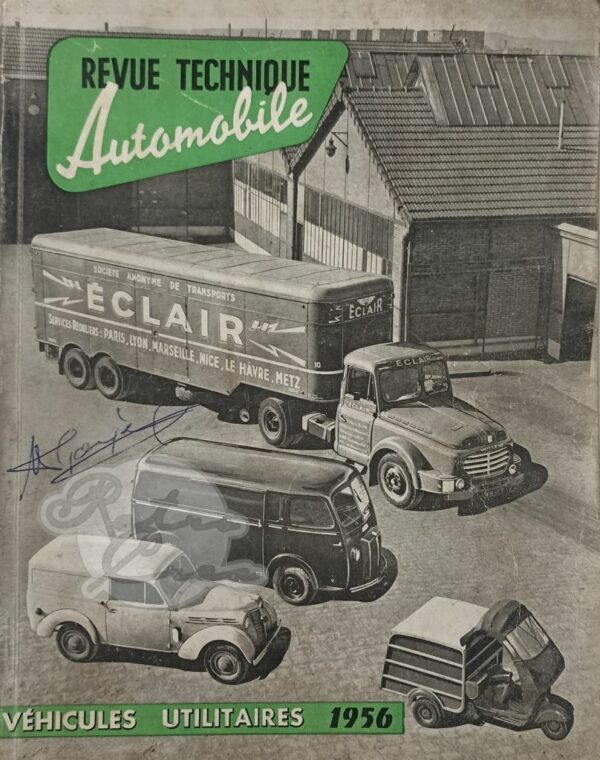 Revue Technique RTA Véhicules utilitaires 1956