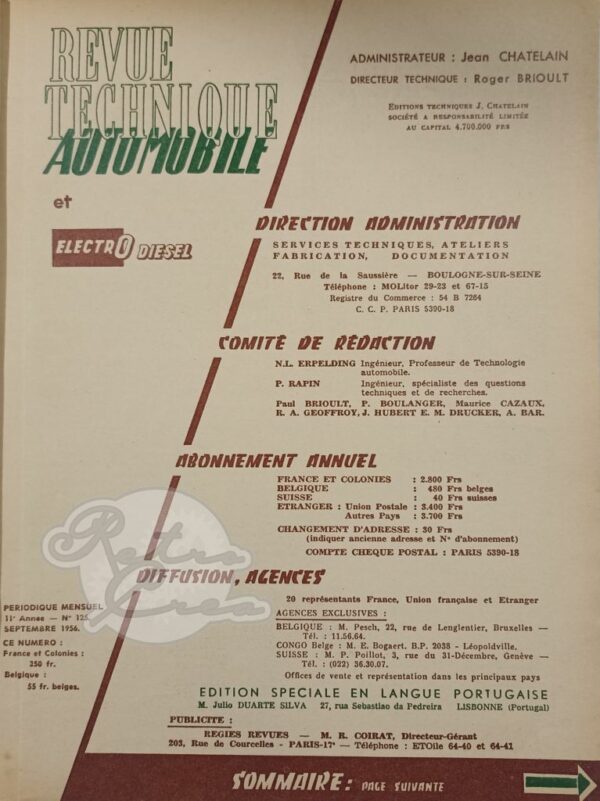 Revue Technique RTA Renault Dauphine R1090 (partie 1) – Image 2