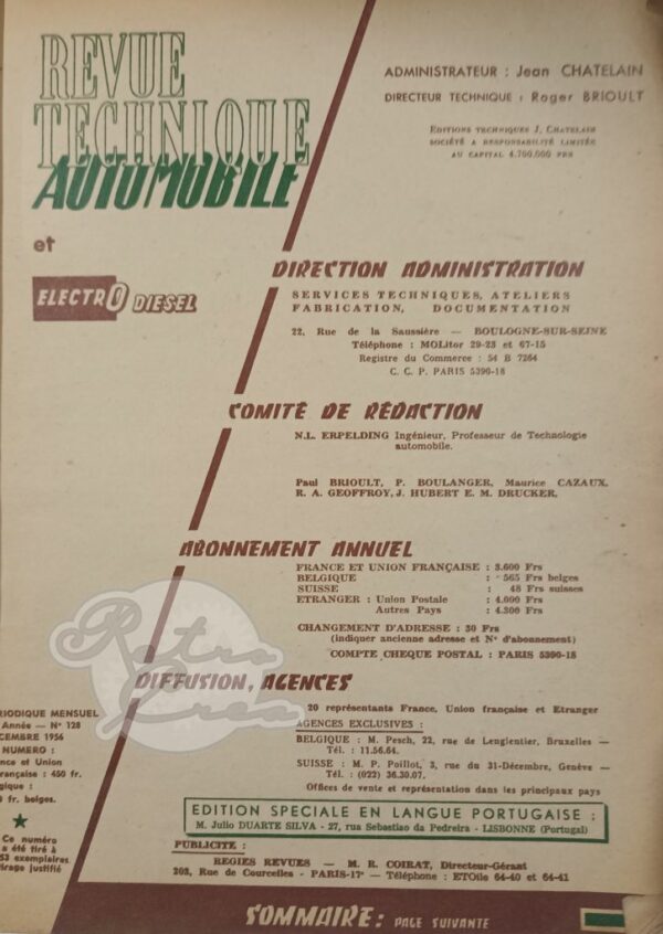 Revue Technique RTA Panhard Dyna 1956-57 – Image 2