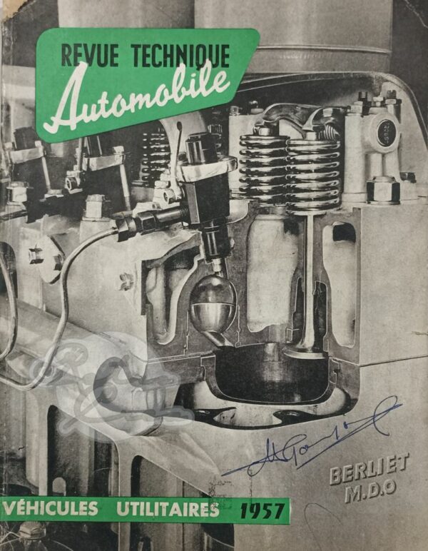 Revue Technique RTA Véhicules utilitaires 1957