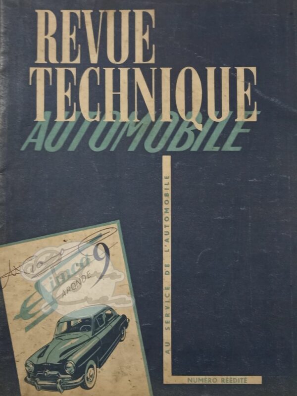 Revue Technique Etude RTA Simca 9 Aronde