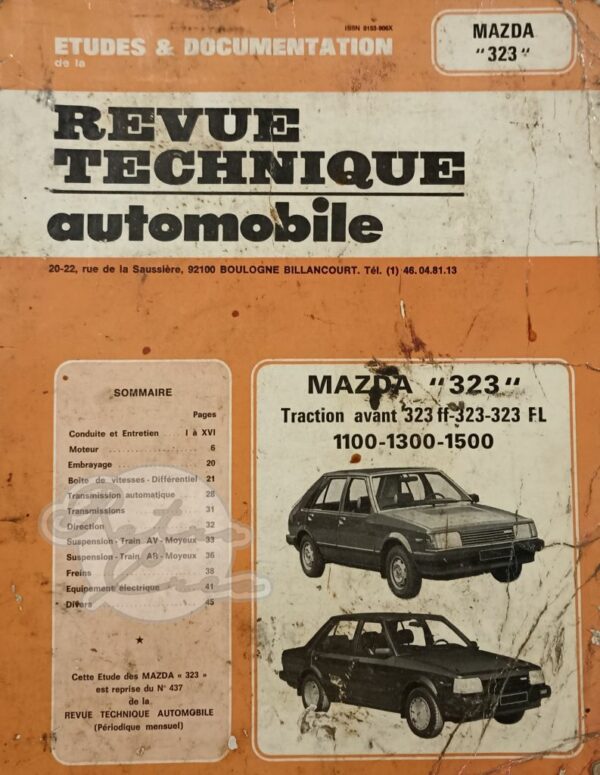 Revue Technique Etude RTA Mazda 323