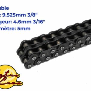 Chaîne de distribution 116 maillons doubles 9,525mm x 4,6mm x 5mm