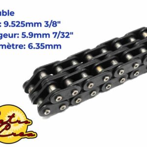 Chaîne de distribution 70 maillons doubles 9,525mm x 5,9mm x 6,35mm
