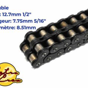 Chaîne de distribution 68 maillons doubles 12,7mm x 7,75mm x 8,51mm