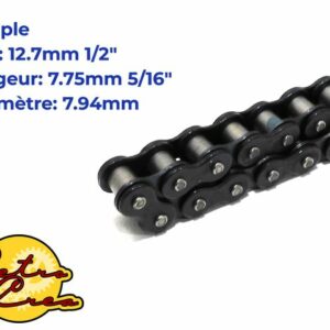 Chaîne de distribution 58 maillons simples 12,7mm x 7,75mm x 7,94mm