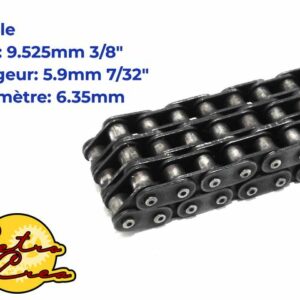 Chaîne de distribution 124 maillons triples 9,525mm x 5,9mm x 6,35mm