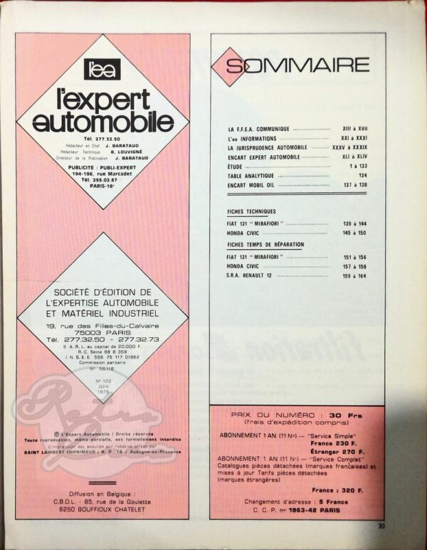 Revue Technique L'Expert Automobile Fiat 131 - Image 2