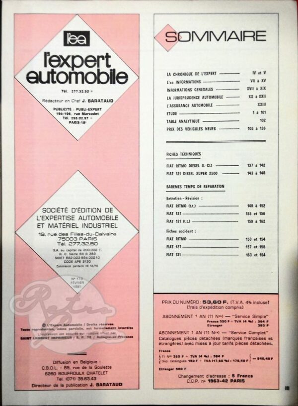 Revue Technique L'Expert Automobile Ritmo Diesel - Image 2