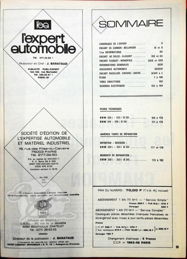 Revue Technique L'Expert Automobile BMW E30 320i 323i - Image 2