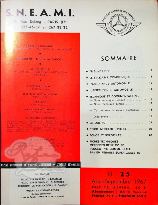 Revue Technique L'Expert Automobile Mercedes-Benz 230 SL - Image 2