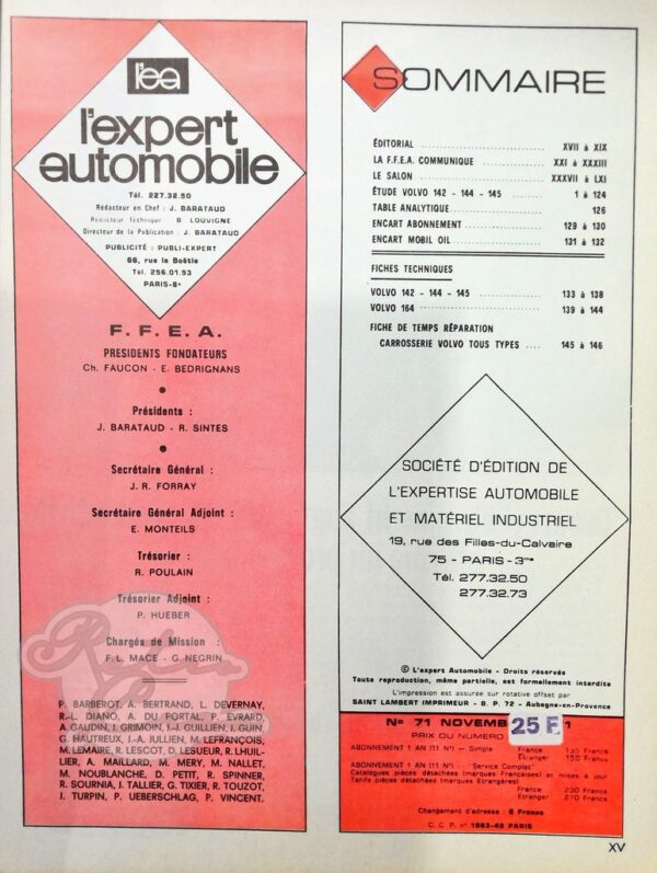 Revue Technique L'Expert Automobile Volvo 142 144 145 - Image 2