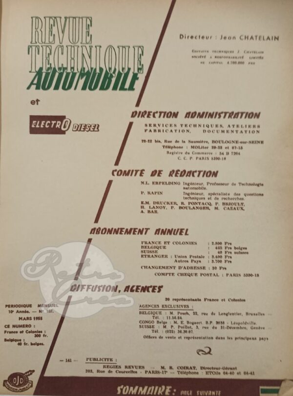 Revue Technique RTA Panhard Dyna Z 1954-55 (partie 2). Renault 4cv R1063 - Image 2