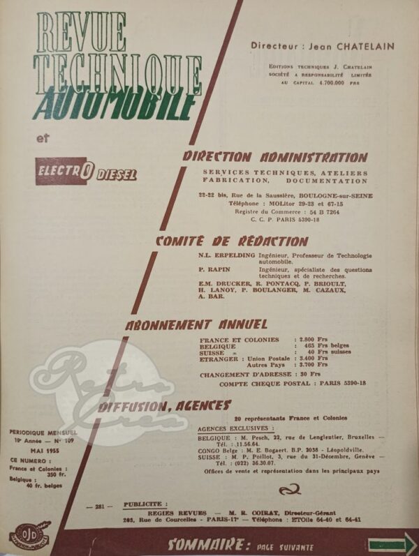 Revue Technique RTA Ford Vedette : Comète Monte Carlo, Vendôme. Mors Speed - Image 2