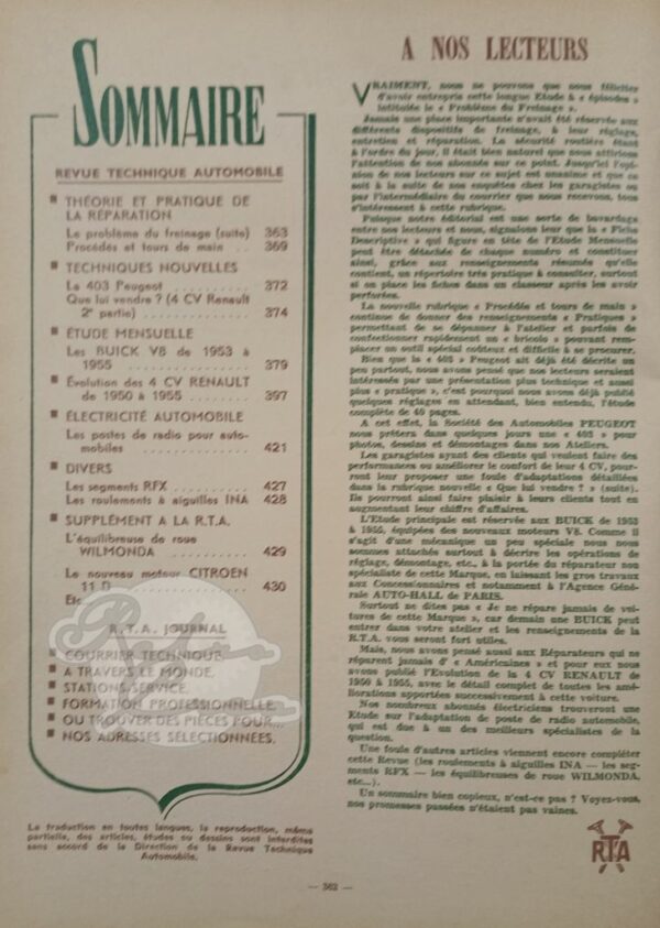 Revue Technique RTA Buick V8 Special, Super, Century, Roadmaster, Skylark (1953-55) - Image 3