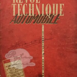 Revue Technique RTA Simca Vedette Trianon, Versailles, Régence, Marly (1954-56)