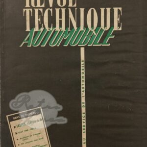 Revue Technique RTA Saurer 5D. Fiat 1900, 1900A