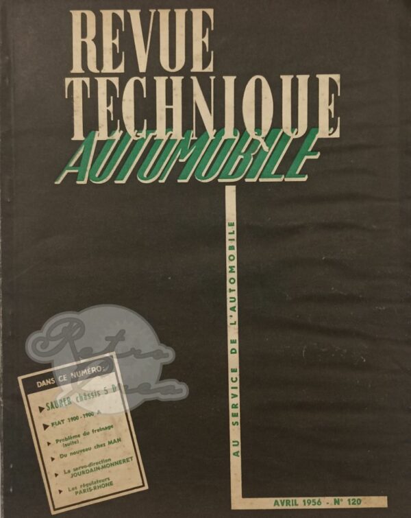 Revue Technique RTA Saurer 5D. Fiat 1900, 1900A