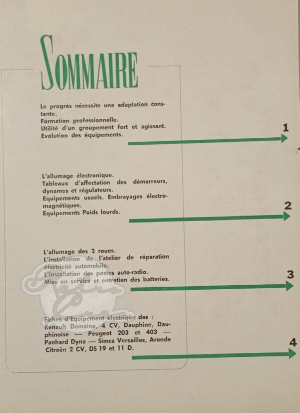 Revue Technique RTA Electricité automobile 1956 - Image 3