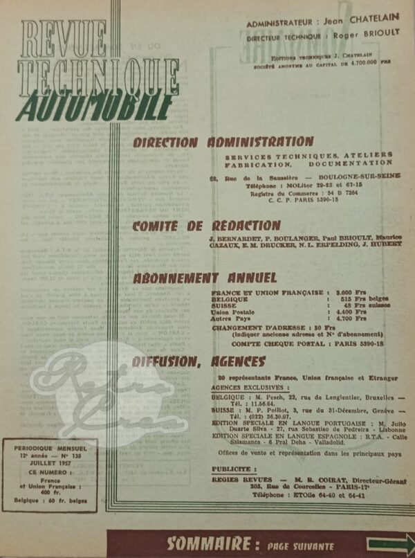 Revue Technique RTA Citroën DS19 (partie 3) – Image 2