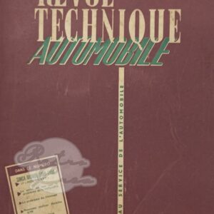 Revue Technique RTA Simca Aronde 1300 1956-58, Monthlery