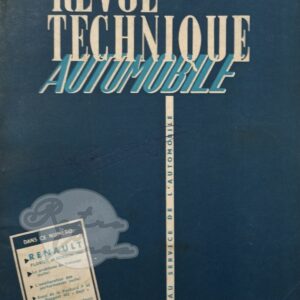 Revue Technique RTA Renault Floride R1092, Dauphine Gordini 1960