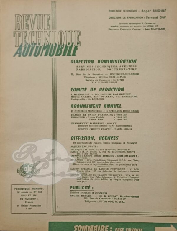 Revue Technique RTA Sunbeam AlpineI, II, Rapier III, IIIA. Willeme (partie 3) - Image 2