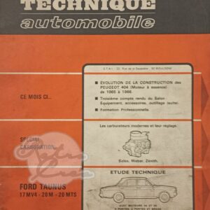 Revue Technique RTA Ford Taunus 17M, 20M, 20MTS (P5)