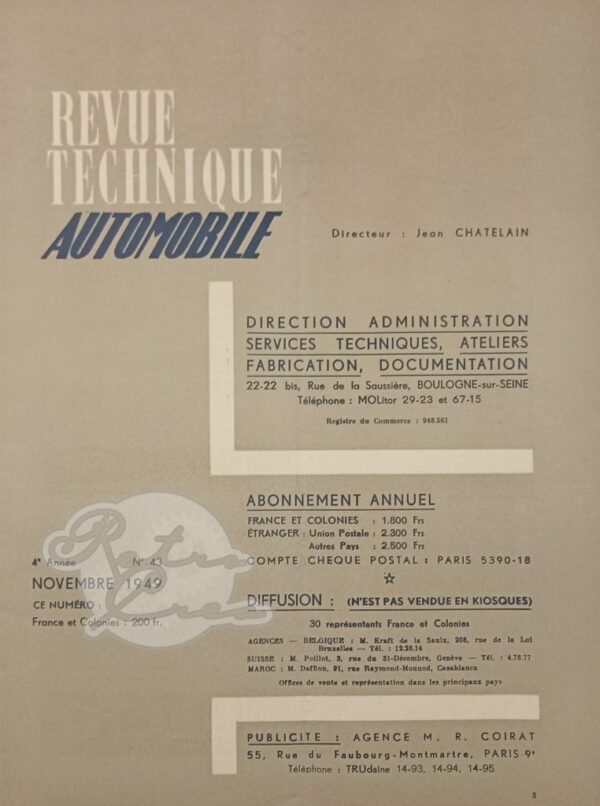 Revue Technique RTA Peugeot DMA - Image 2