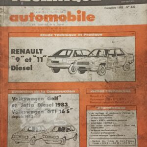 Revue Technique RTA Renault 9 et 11 Diesel