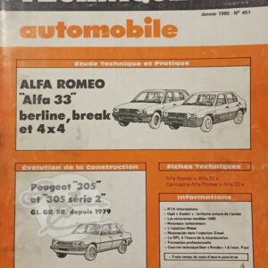 Revue Technique RTA Alfa Romeo Alfa 33, 4x4