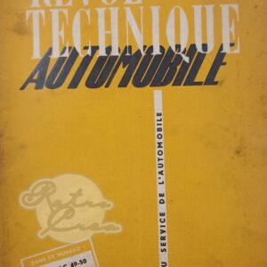 Revue Technique RTA Cadillac series 61, 62, 60S, 75, V8 (1949-50). Renault 505, 505B