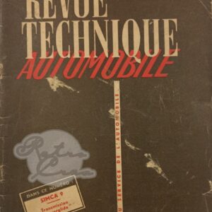 Revue Technique RTA Simca 9 Aronde