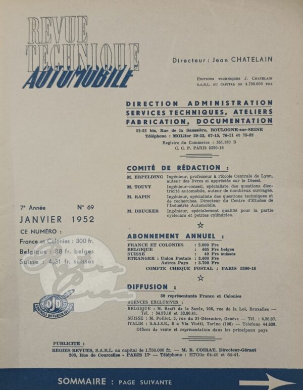 Revue Technique RTA Simca 9 Aronde - Image 2