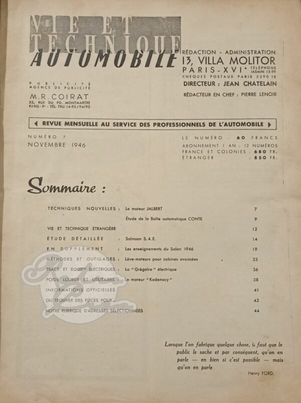 Revue Technique RTA Salmson S4E (partie 2) - Image 2
