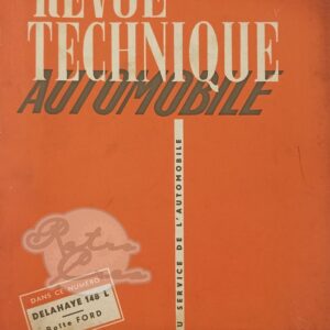 Revue Technique RTA Delahaye 148L