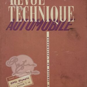 Revue Technique RTA Opel Olympia, Olympia OL38