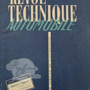 Revue Technique RTA Simca 9 Sport. Vierzon 302