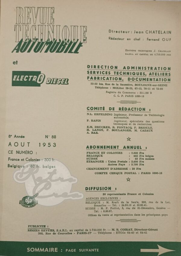 Revue Technique RTA Packard 200, 250, 300, Patrician 400 (1951-52). David Brown (partie 2) - Image 2