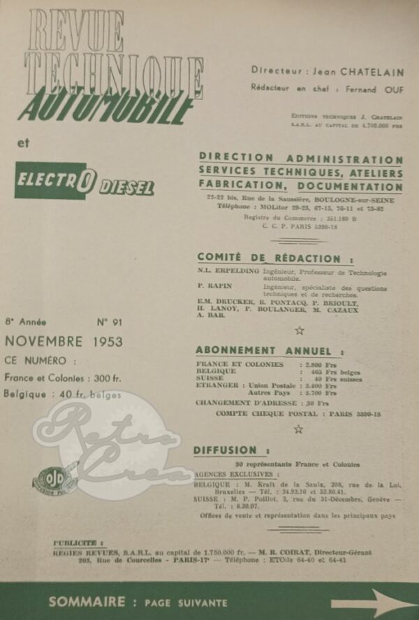 Revue Technique RTA Renault Frégate - Image 2