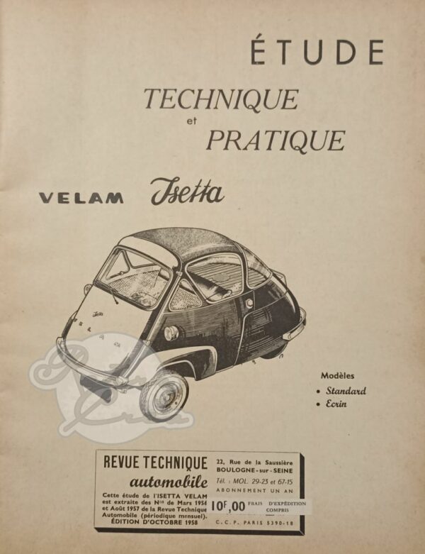 Revue Technique Etude RTA Velam Isetta - Image 2