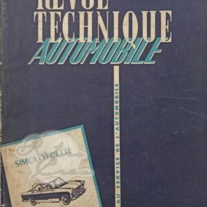 Revue Technique Etude RTA Simca Vedette 55-57