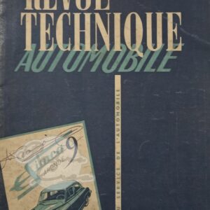 Revue Technique Etude RTA Simca 9 Aronde