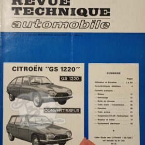 Revue Technique Etude RTA Citroën GS 1220