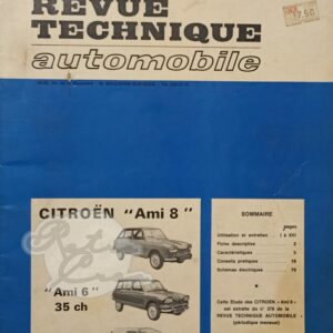 Revue Technique Etude RTA Citroën Ami6 Ami8