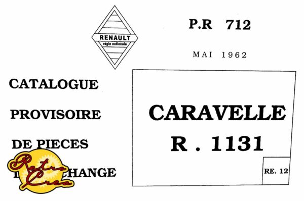 Catalogue Pièces Renault Caravelle R1131