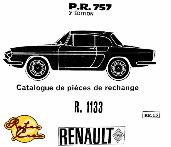 Catalogue Pièces Renault Caravelle R1133