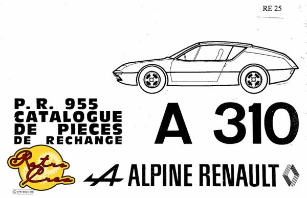 Catalogue Pièces Alpine Renault A310