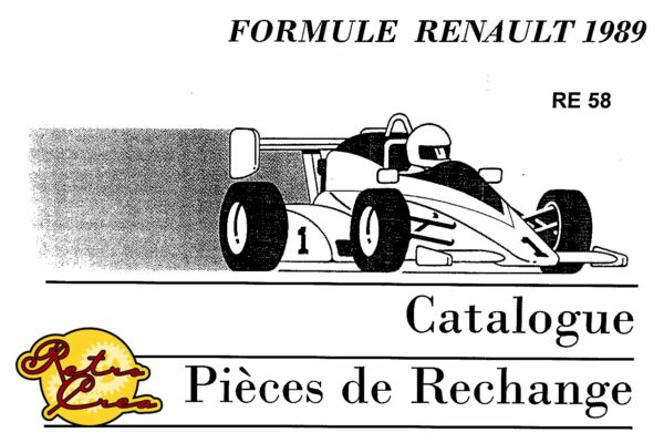 Catalogue Pièces Renault Formule Renault 1989